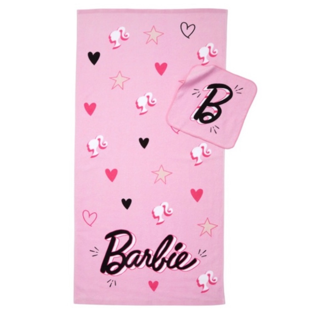 Barbie towel and washcloth set